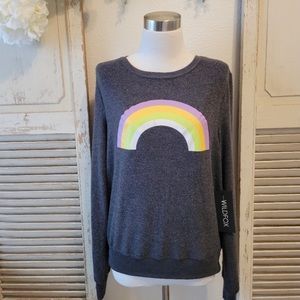 Wildfox Over the Rainbow pullover sweater